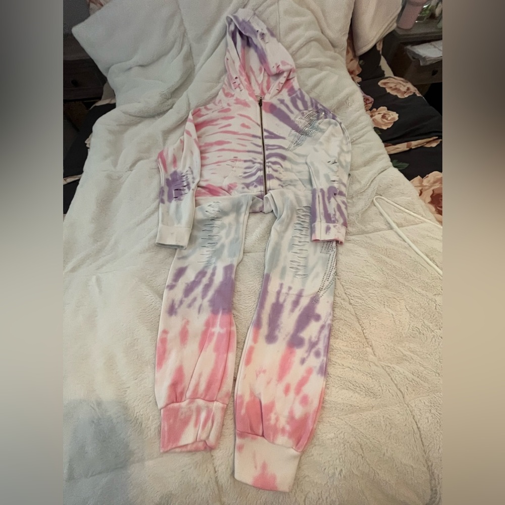 Kids Vintage Havana sweatsuit, tie-dye size extra large (16)